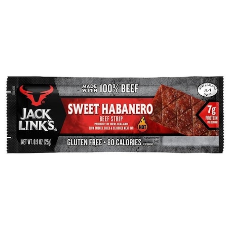 Jack Links 10000028692 Beef Steak Strip, Sweet Habanero Flavor 10000032452